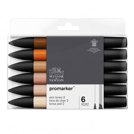 photo-Feutres - Promarker - 6 couleurs - Tons chair - Winsor et Newton - Illustration