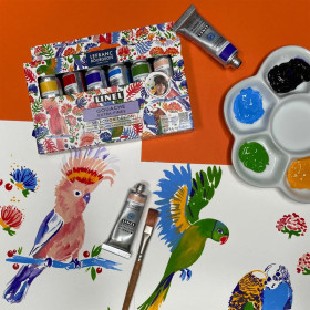 Coffret de 6 tubes de gouache extra-fine Linel – Sélection Design Carole Rampinetta – Lefranc Bourgeois