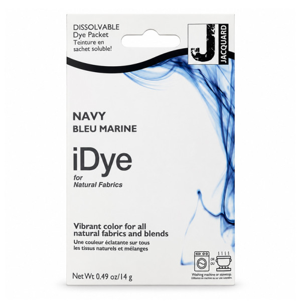 photo-Teinture textile en sachet soluble iDye Natural – Bleu marine 420 – 14 g – Jacquard