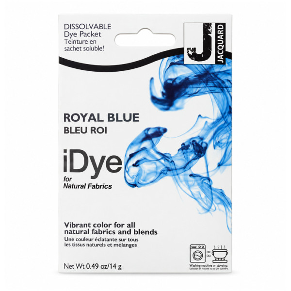 photo-Teinture textile en sachet soluble iDye Natural – Bleu roi 419 – 14 g – Jacquard