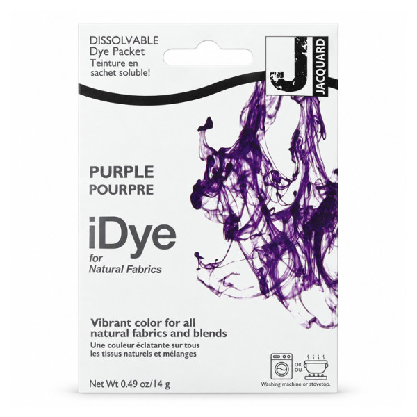 photo-Teinture textile en sachet soluble iDye Natural – Pourpre 416 – 14 g – Jacquard