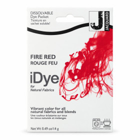 photo-Teinture textile en sachet soluble iDye Natural – Rouge feu 412 – 14 g – Jacquard