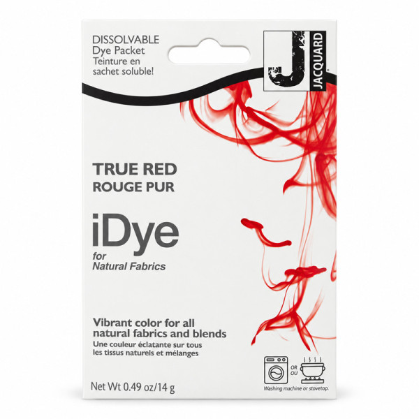 photo-Teinture textile en sachet soluble iDye Natural – Rouge pur 411 – 14 g – Jacquard