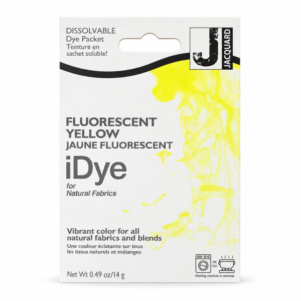 photo-Teinture textile en sachet soluble iDye Natural – Jaune fluorescent 405 – 14 g – Jacquard