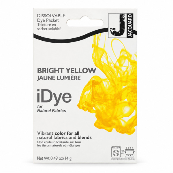 Teinture textile en sachet soluble iDye Natural – Jaune lumière 404 – 14 g – Jacquard