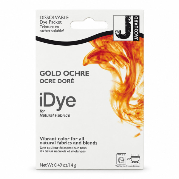 photo-Teinture textile en sachet soluble iDye Natural – Ocre doré 428 – 14 g – Jacquard
