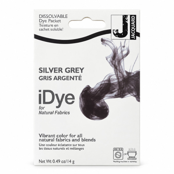 photo-Teinture textile en sachet soluble iDye Natural – Gris argenté 430 – 14 g – Jacquard