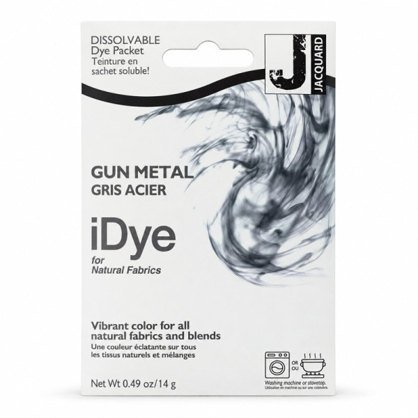 photo-Teinture textile en sachet soluble iDye Natural – Gris acier 429 – 14 g – Jacquard