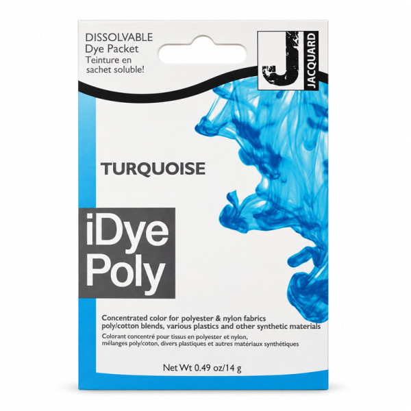 photo-Teinture textile en sachet soluble iDye Poly – Turquoise 459 – 14 g – Jacquard