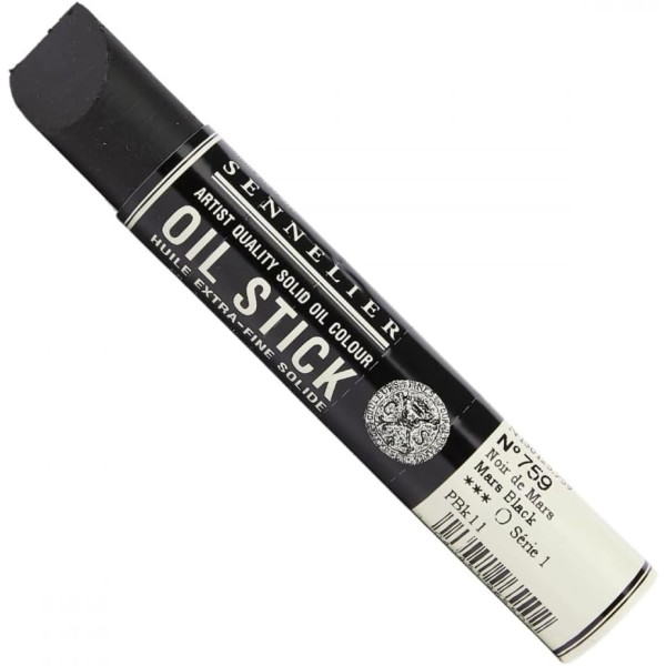 Oil Stick Sennelier Noir de Mars n°759 – bâton de peinture à l’huile 38 ml