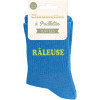 Chaussettes à paillettes bleues tuftées « Râleuse » – Pointure 36-42 – STC
