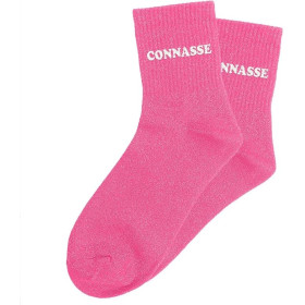 Chaussettes à paillettes roses tuftées « Connasse » – Pointure 36-42 – STC