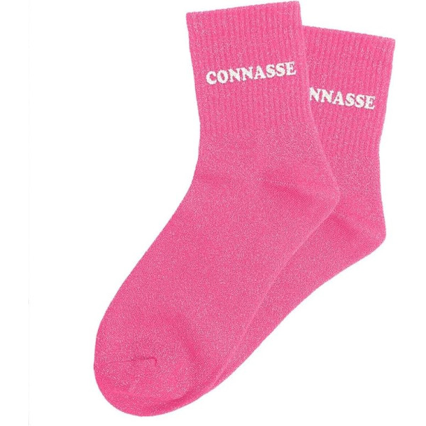 Chaussettes à paillettes roses tuftées « Connasse » – Pointure 36-42 – STC