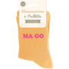 Chaussettes à paillettes orange tuftées « Ma Go » – Pointure 36-42 – STC