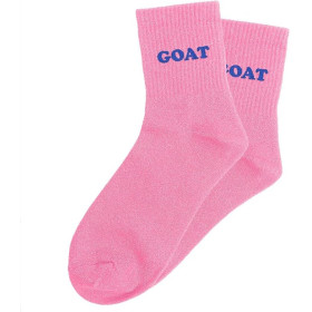 Chaussettes à paillettes roses tuftées « GOAT » – Pointure 36-42 – STC