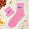 Chaussettes à paillettes roses tuftées « GOAT » – Pointure 36-42 – STC