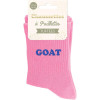 Chaussettes à paillettes roses tuftées « GOAT » – Pointure 36-42 – STC