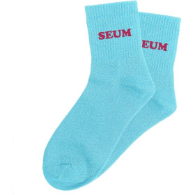 Chaussettes à paillettes bleues tuftées « SEUM » – Pointure 36-42 – STC