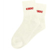 Chaussettes à paillettes beige tuftées « CHIC » – Pointure 36-42 – STC