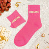 Chaussettes à paillettes roses tuftées « Coquine » – Pointure 36-42 – STC