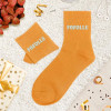 Chaussettes à paillettes oranges tuftées « Fofolle » – Pointure 36-42 – STC