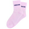 Chaussettes à paillettes violettes tuftées « Chieuse » – Pointure 36-42 – STC