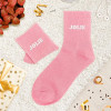 Chaussettes à paillettes roses tuftées « JOLIE » – Pointure 36-42 – STC