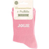 Chaussettes à paillettes roses tuftées « JOLIE » – Pointure 36-42 – STC