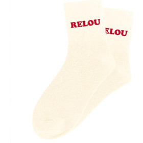 Chaussettes à paillettes beiges tuftées « RELOU » – Pointure 36-42 – STC