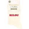 Chaussettes à paillettes beiges tuftées « RELOU » – Pointure 36-42 – STC