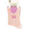 Chaussettes à paillettes roses tuftées « Sexy bitch » – Pointure 36-42 – STC