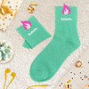 Chaussettes à paillettes vertes tuftées « Fofolle » – Pointure 36-42 – STC