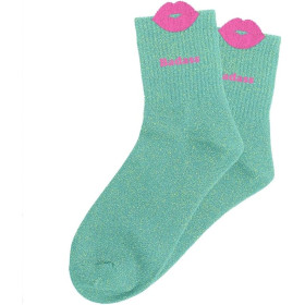 Chaussettes à paillettes vertes tuftées « Badass » – Pointure 36-42 – STC