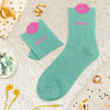 Chaussettes à paillettes vertes tuftées « Badass » – Pointure 36-42 – STC