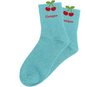 Chaussettes à paillettes bleues tuftées « Unique » – Pointure 36-42 – STC