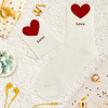 Chaussettes à paillettes beiges tuftées « LOVE » – Pointure 36-42 – STC
