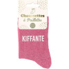 Chaussettes - Femme - Rose avec paillettes - Kiffante - Taille 36/42 - Humour - Cadeau
