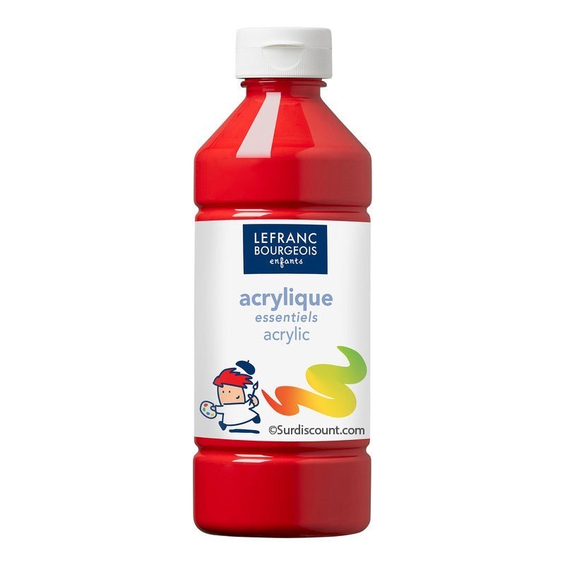 Peinture Acrylique en bouteille - rouge - Lefranc & Bourgeois pas cher
