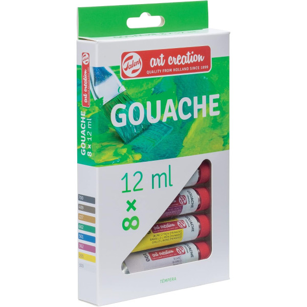 Coffret de 8 tubes de gouache 12 ml – Talens Art Creation