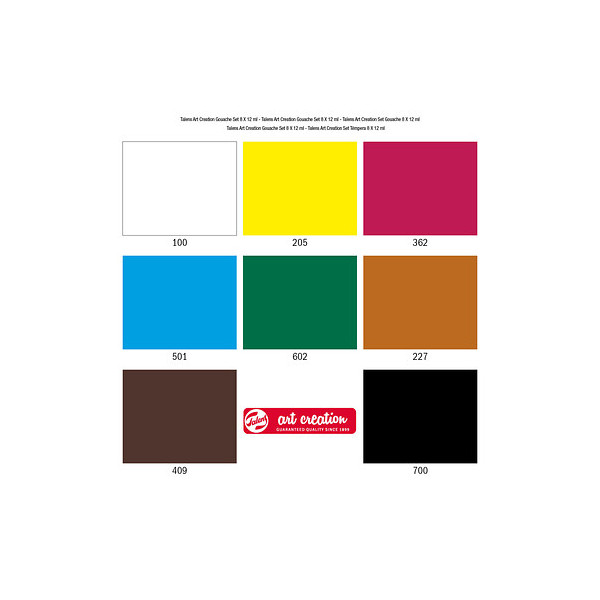 Coffret de 8 tubes de gouache 12 ml – Talens Art Creation