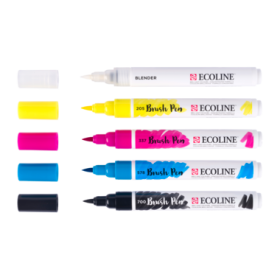 Brush Pens Ecoline couleurs primaires x5 – Royal Talens