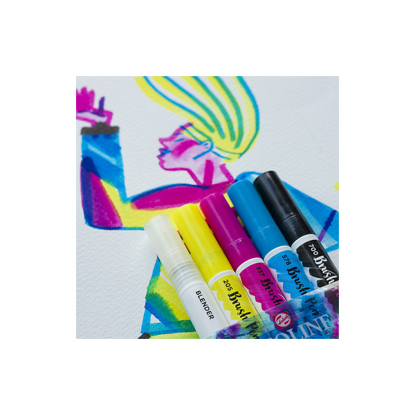 Brush Pens Ecoline couleurs primaires x5 – Royal Talens
