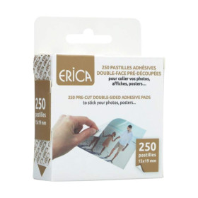 Boîte de 250 pastilles adhésives double face 15 × 19 mm – Punts