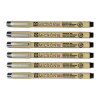 Lot de 6 fineliners noirs Sakura Pigma Micron – tailles 005 à 08