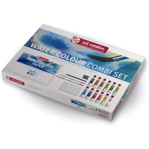 Coffret d’initiation à l’aquarelle Talens Art Creation – 12 tubes de 12 ml et accessoires