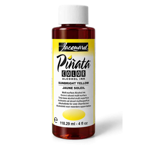 Encre à alcool Piñata Jacquard – Jaune soleil Sunbright Yellow n°002 – 118 ml