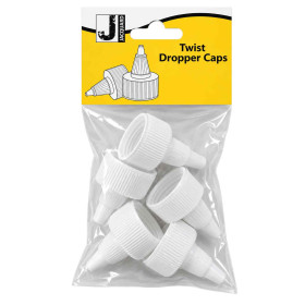 Lot de 6 bouchons compte-gouttes Twist Dropper Caps Jacquard – Pour flacons Piñata 118 ml