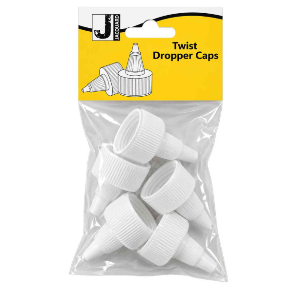 Lot de 6 bouchons compte-gouttes Twist Dropper Caps Jacquard – Pour flacons Piñata 118 ml