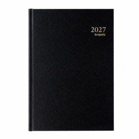 Agenda journalier 2027 Brepols Bremax 1 – Grand format 21 x 29 cm – Noir