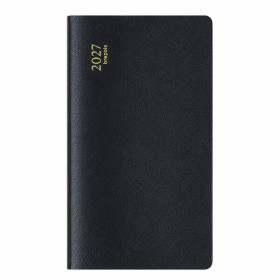 Agenda semainier 2027 Brepols – 16 x 9 cm – Noir – Janvier à décembre